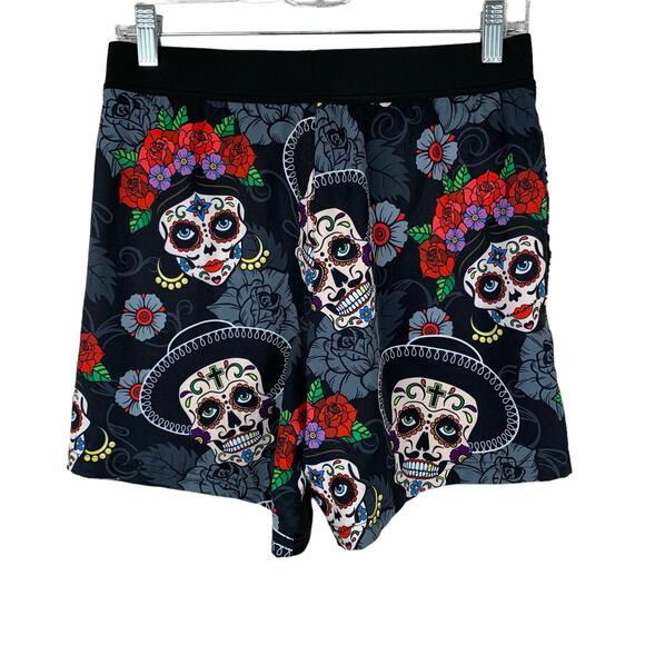 Tachuntfish THF Athletic Shorts Dia De Los Muertos Skull Pattern Men’s S - Picture 6 of 9